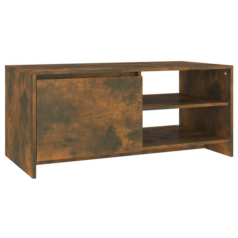 Foto van The living store banktafel - gerookt eiken - 102 x 50 x 45 cm - montage vereist