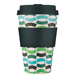 Foto van Ecoffee cup bloki balentina pla - koffiebeker to go 400 ml - groen siliconen