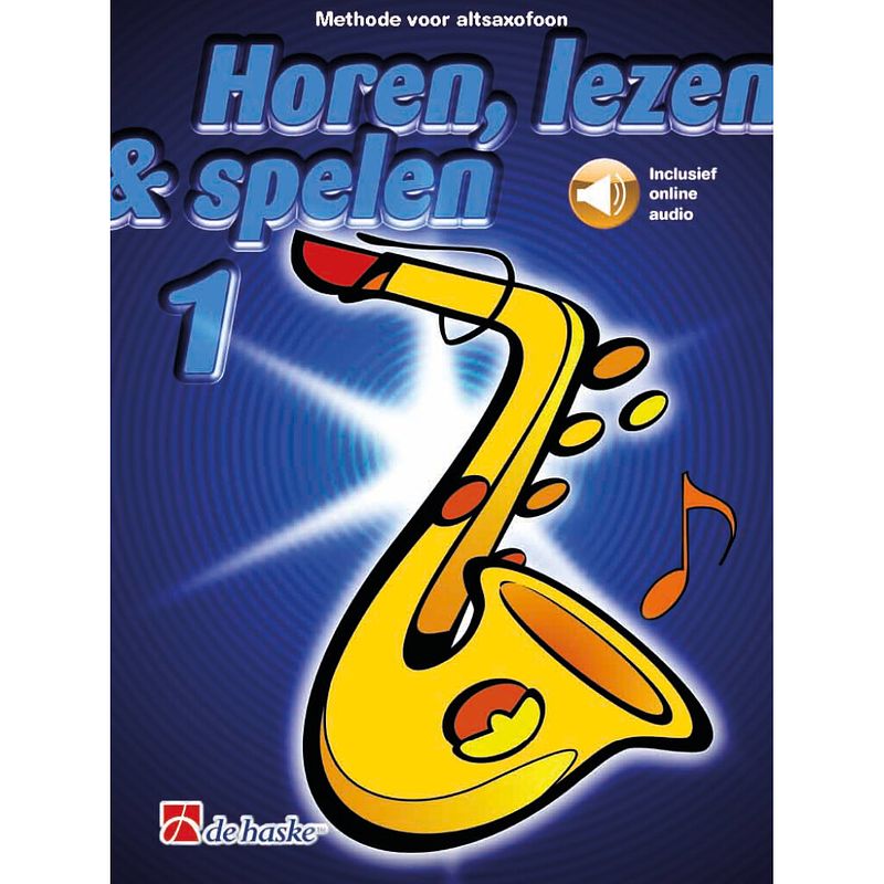 Foto van De haske horen, lezen & spelen 1 altsaxofoon lesboek
