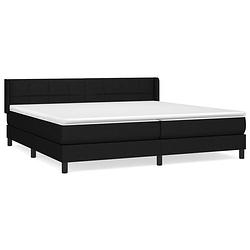 Foto van The living store boxspringbed - comfort - bed - matras en topmatras - 203 x 203 x 78/88 cm - zwart - stof (100%