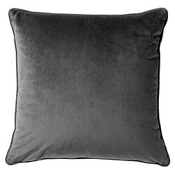 Foto van Dutch decor finn - kussenhoes velvet charcoal gray 60x60 cm - grijs