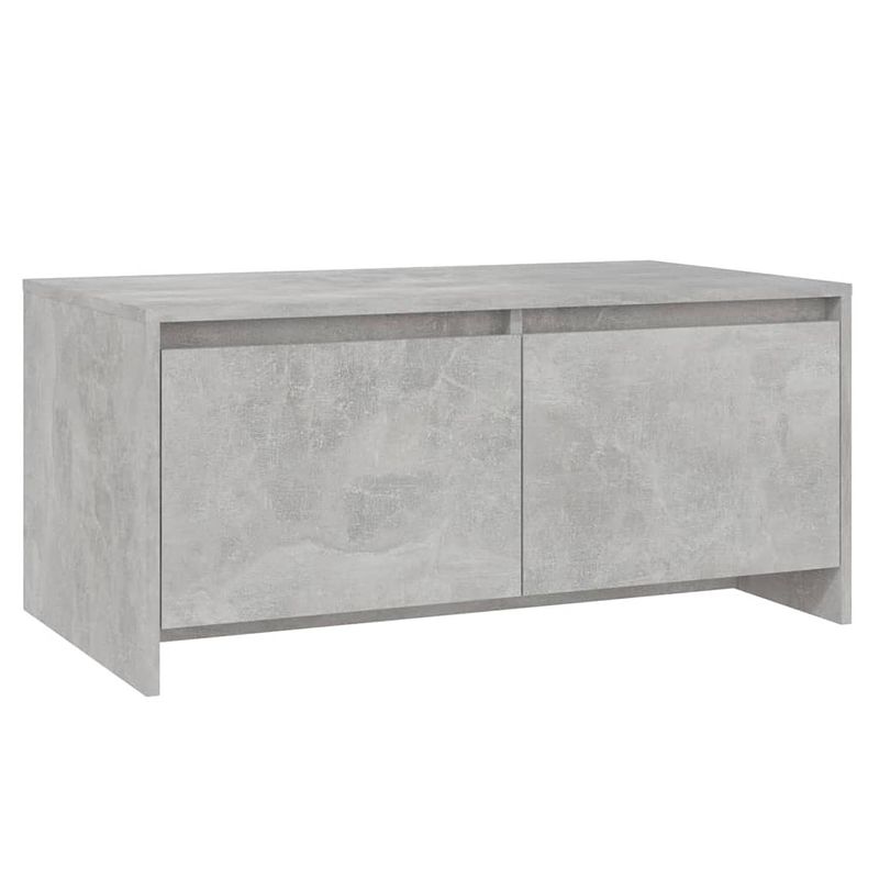 Foto van The living store banktafel betongrijs 90x50x41.5 - modern ontwerp - stevige constructie