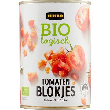 Foto van Jumbo biologisch tomatenblokjes 400g