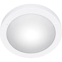 Foto van Led plafondlamp - badkamerlamp - trion condi - opbouw rond - spatwaterdicht ip44 - e27 fitting - mat wit aluminium -