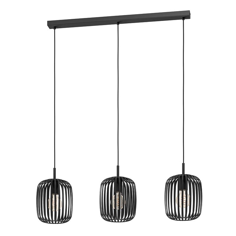 Foto van Eglo romazzina hanglamp - e27 - 90 cm - zwart