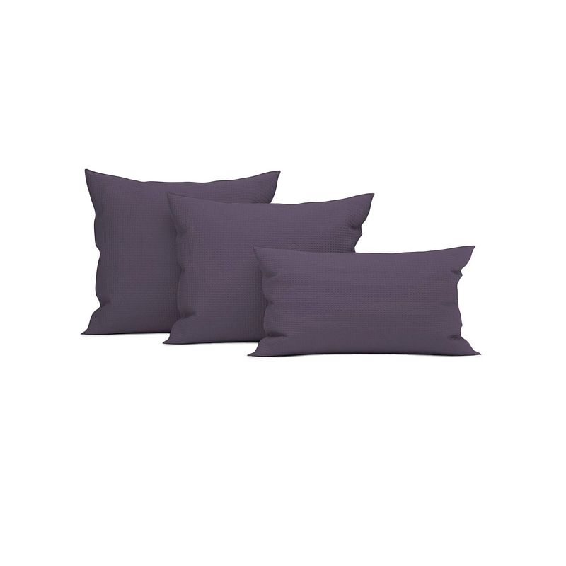 Foto van Heckett & lane wafel kussensloop katoen - velvet purple 60x70cm