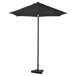 Foto van Vonroc parasol torbole - ø200cm - premium parasol - antraciet/zwart incl. parasolvoet 20 kg.