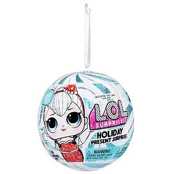 Foto van L.o.l. surprise! holiday supreme surprise ball - sleigh babe - blauw - minipop- kerstbal