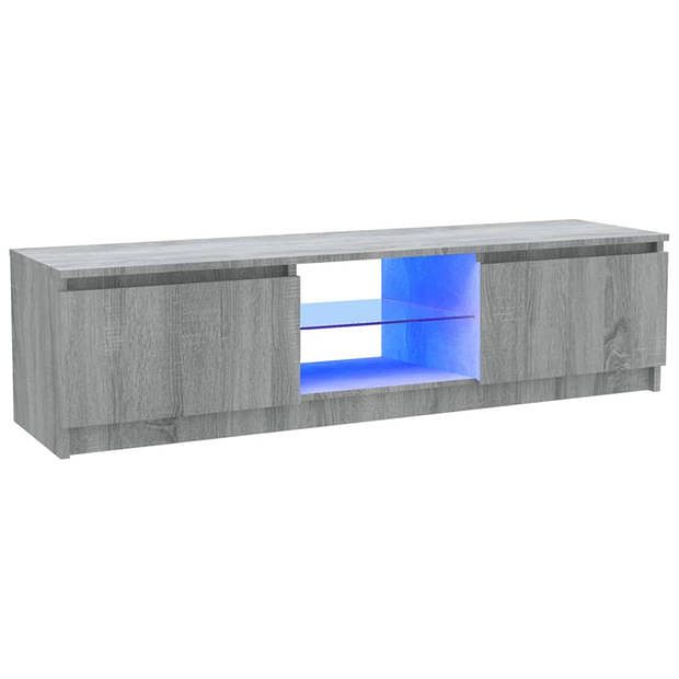 Foto van Vidaxl tv-meubel met led-verlichting 120x30x35,5 cm grijs sonoma eiken