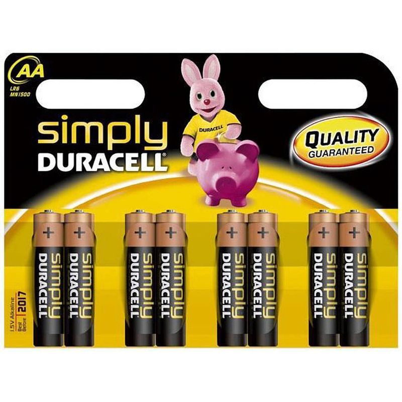 Foto van Duracell aa simply power - 8 pack