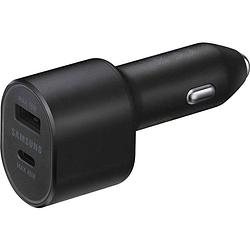 Foto van Samsung fast charge 2 port car charger 45w - zwart