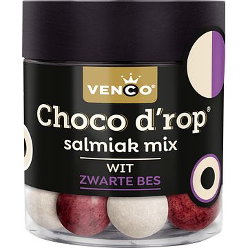 Foto van Venco choco d'srop wit salmiak zwartebes 140g bij jumbo