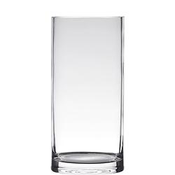 Foto van Glazen bloemen cylinder vaas/vazen 35 x 12 cm transparant - vazen
