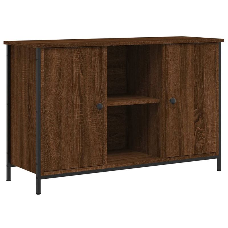 Foto van Vidaxl tv-meubel 100x35x65 cm bewerkt hout bruineikenkleurig