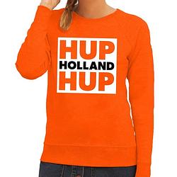 Foto van Ek / wk supporter sweater hup holland hup oranje voor dames xl - feesttruien