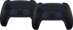 Foto van Sony playstation 5 dualsense draadloze controller midnight black duo pack
