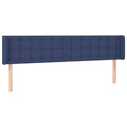 Foto van Vidaxl hoofdbord met randen 163x16x78/88 cm stof blauw