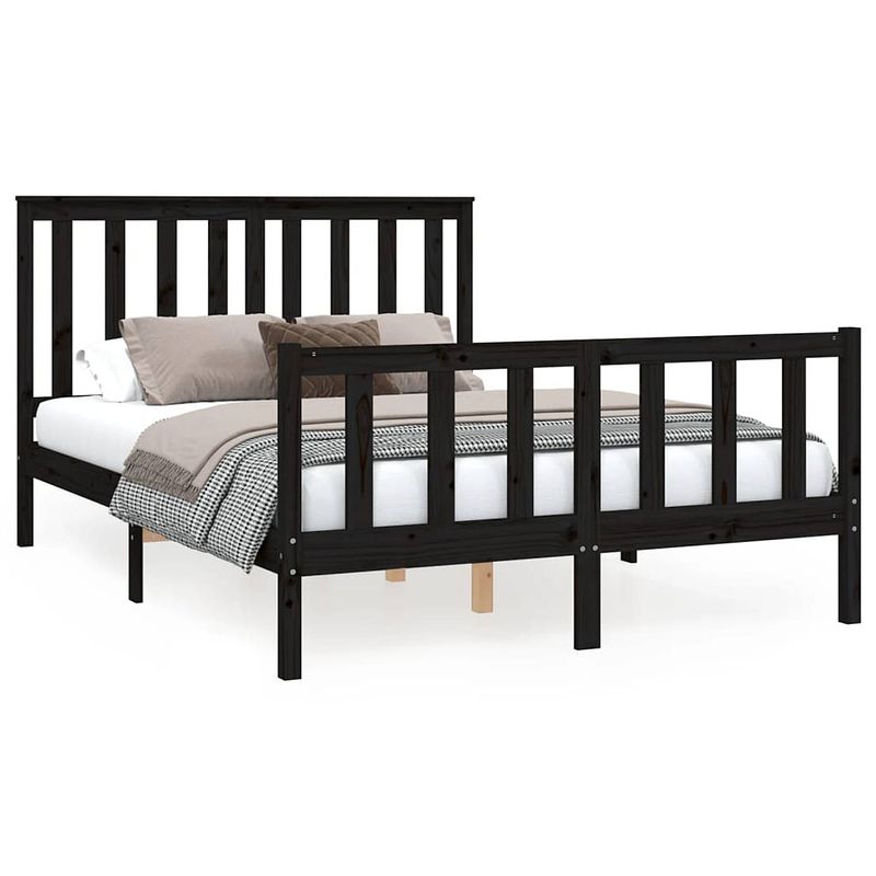 Foto van The living store houten bedframe - bedframes - 205.5 x 126 x 101 cm - massief grenenhout