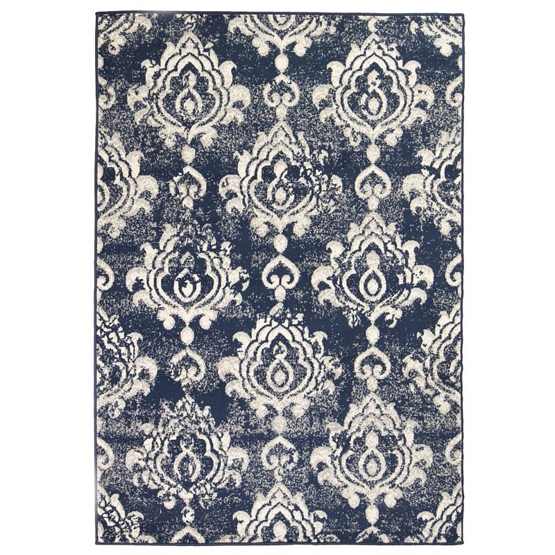 Foto van Vidaxl vloerkleed modern paisley ontwerp 160x230 cm beige/blauw