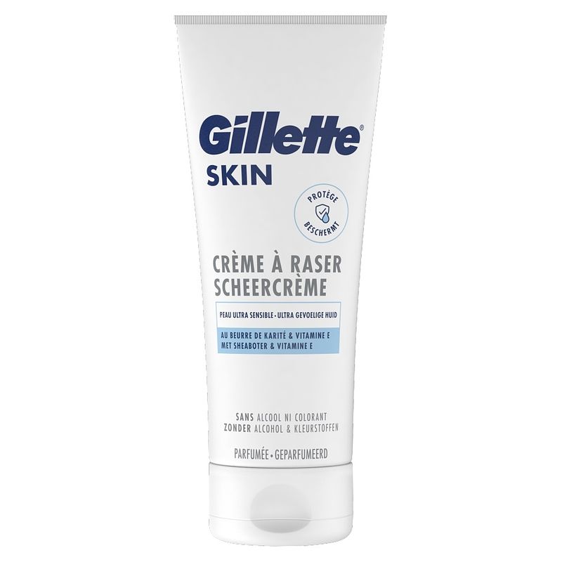 Foto van Gillette skin scheercreme ultra gevoelige huid voor mannen 175ml geavanceerde bewegingscontrole bij jumbo