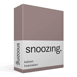 Foto van Snoozing - katoen - hoeslaken - 180x210 - taupe