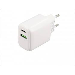 Foto van Musthavz 2 poort power delivery thuislader - usb-a + usb-c - 20w - wit