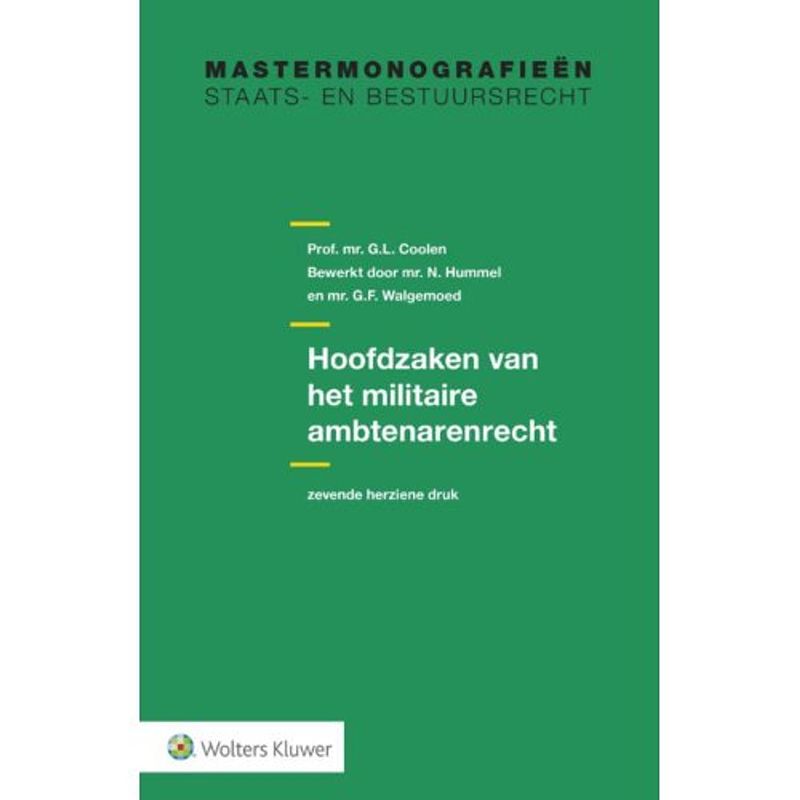 Foto van Hoofdzaken van het militaire ambtenarenrecht