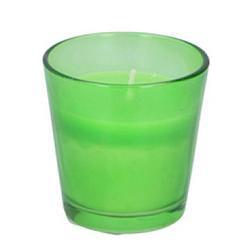 Foto van Arti casa geurkaars in glas citronella 8 cm glas/wax groen