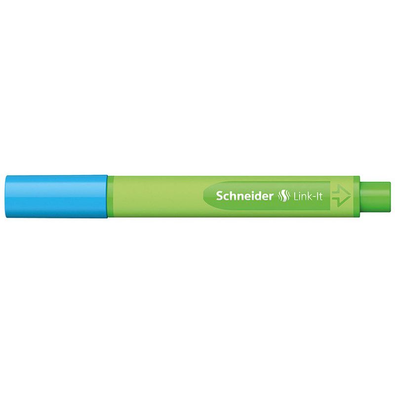 Foto van Schneider fineliner link-it 0,4 mm rubber groen/blauw