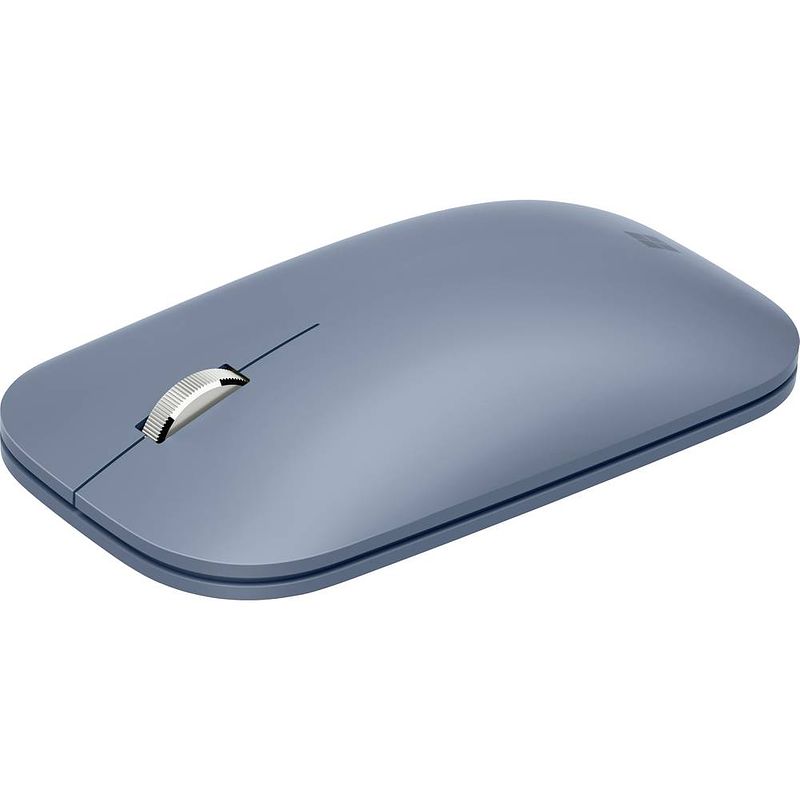 Foto van Microsoft surface mobile mouse draadloze muis bluetooth optisch ijsblauw 3 toetsen 1800 dpi