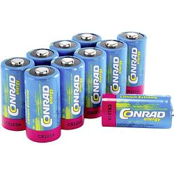 Foto van Conrad energy cr123 cr123a fotobatterij lithium 1400 mah 3 v 10 stuk(s)