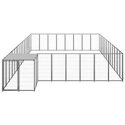 Foto van Infiori hondenkennel 30,25 m² staal zwart