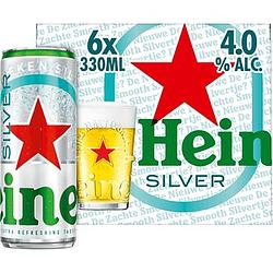 Foto van Heineken silver bier blikken 6 x 330ml bij jumbo