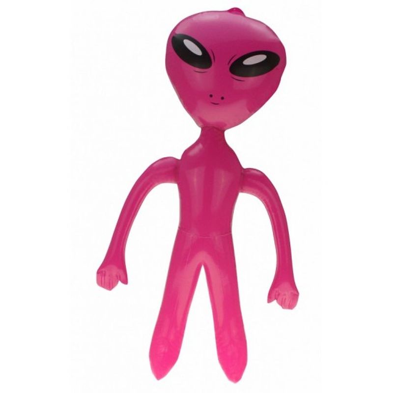 Foto van Opblaasbare alien roze 64 cm