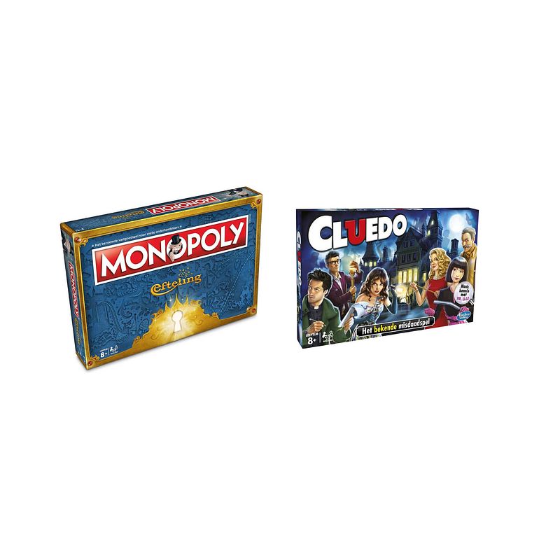 Foto van Spellenbundel - bordspellen - 2 stuks - monopoly efteling & cluedo