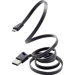 Foto van Renkforce usb-kabel usb 2.0 usb-a stekker, usb-micro-b stekker 1.00 m zwart rf-3376010