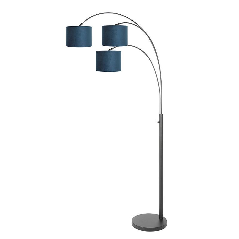 Foto van Steinhauer sparkled light vloerlamp - e27 (grote fitting) - blauw en zwart