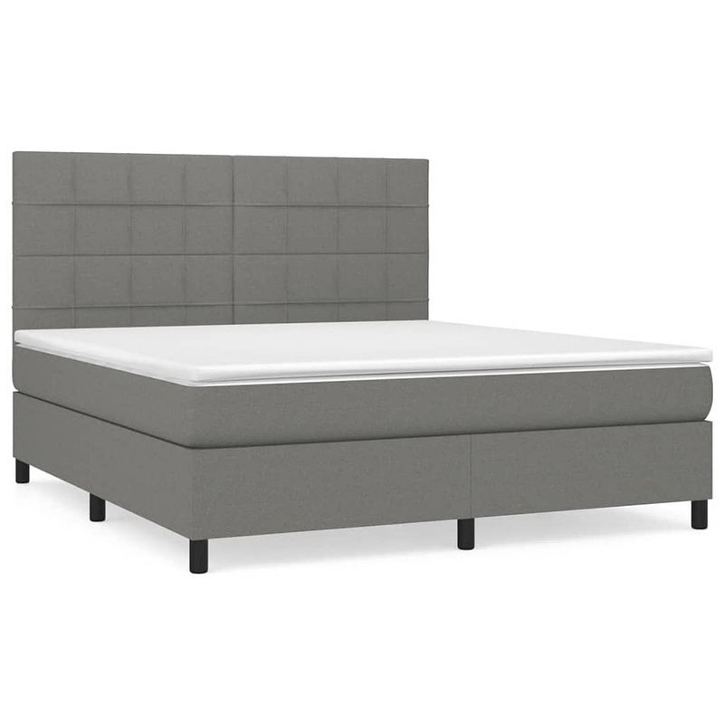 Foto van The living store boxspringbed - comfort - bed - 180x200 - donkergrijs