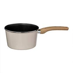 Foto van Steelpan/sauspan - alle kookplaten geschikt - beige/zwart - dia 16 cm - steelpannen