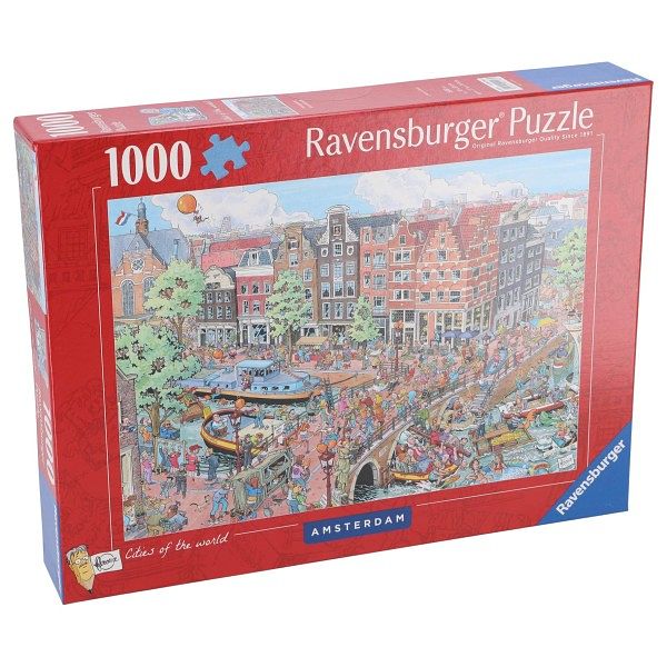 Foto van Ravensburger puzzel fleroux amsterdam 1000 stukjes