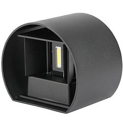 Foto van Led tuinverlichting - wandlamp - viron ultimo - 6w - warm wit 3000k - rond - mat zwart - aluminium