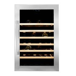 Foto van Vinata wijnklimaatkast premium met rvs glazen deur - 48 flessen