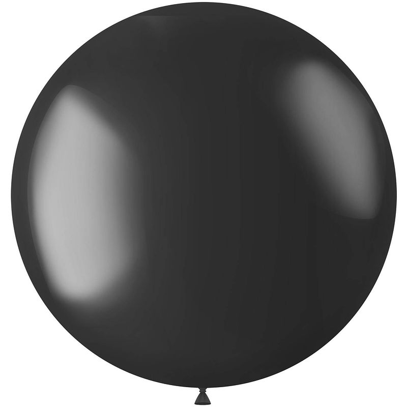 Foto van Folat ballon metallic 78 cm latex zwart