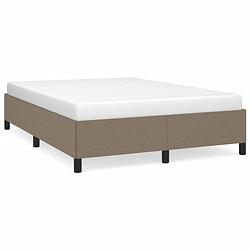 Foto van The living store bedframe - comfort - bedframes - 193x143x35 cm - taupe