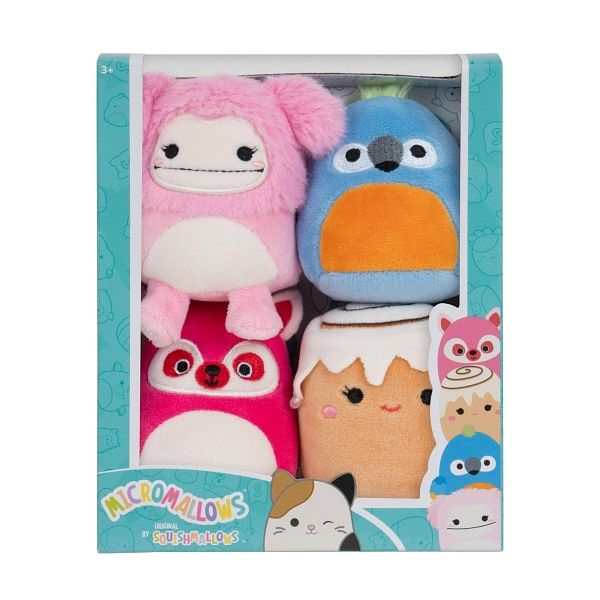 Foto van Micromallows 6,5 cm pluche 4-pack 3