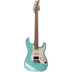 Foto van Mooer gtrs guitars professional 801 mint green intelligent guitar met gigbag