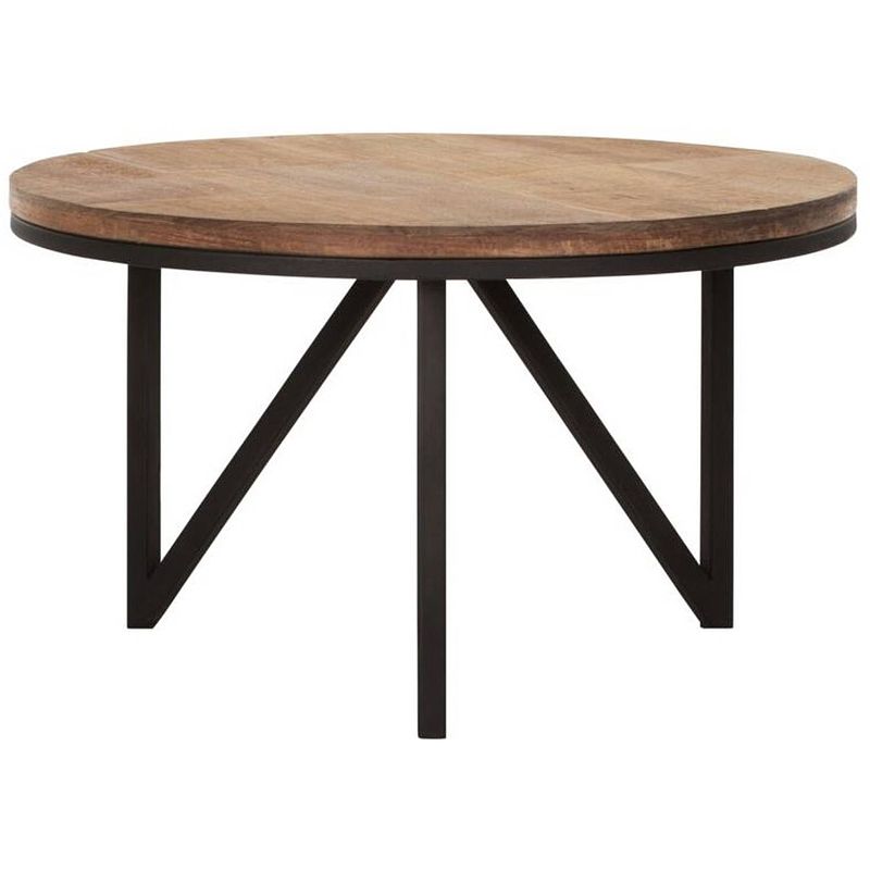 Foto van Dtp home coffee table odeon round medium,35xø60 cm, recycled teakwood