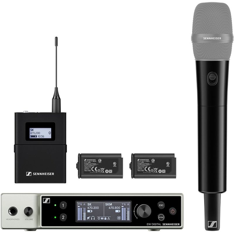 Foto van Sennheiser ew-dx sk / skm-s base set s2-10 draadloze combinatieset (614.2 - 693.8 mhz)