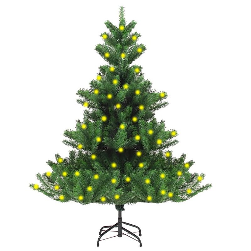 Foto van Vidaxl kunstkerstboom nordmann met led's 150 cm groen