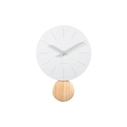 Foto van Karlsson - wandklok arlo pendulum - wit- ø30cm